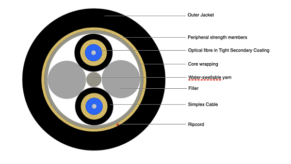 Flexible Breakout Cable 2F